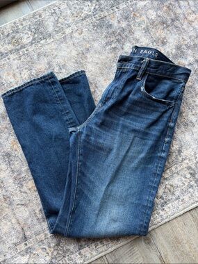 American Eagle Outfitters Men's Straight Jeans - Dark Blue Wash 32x32